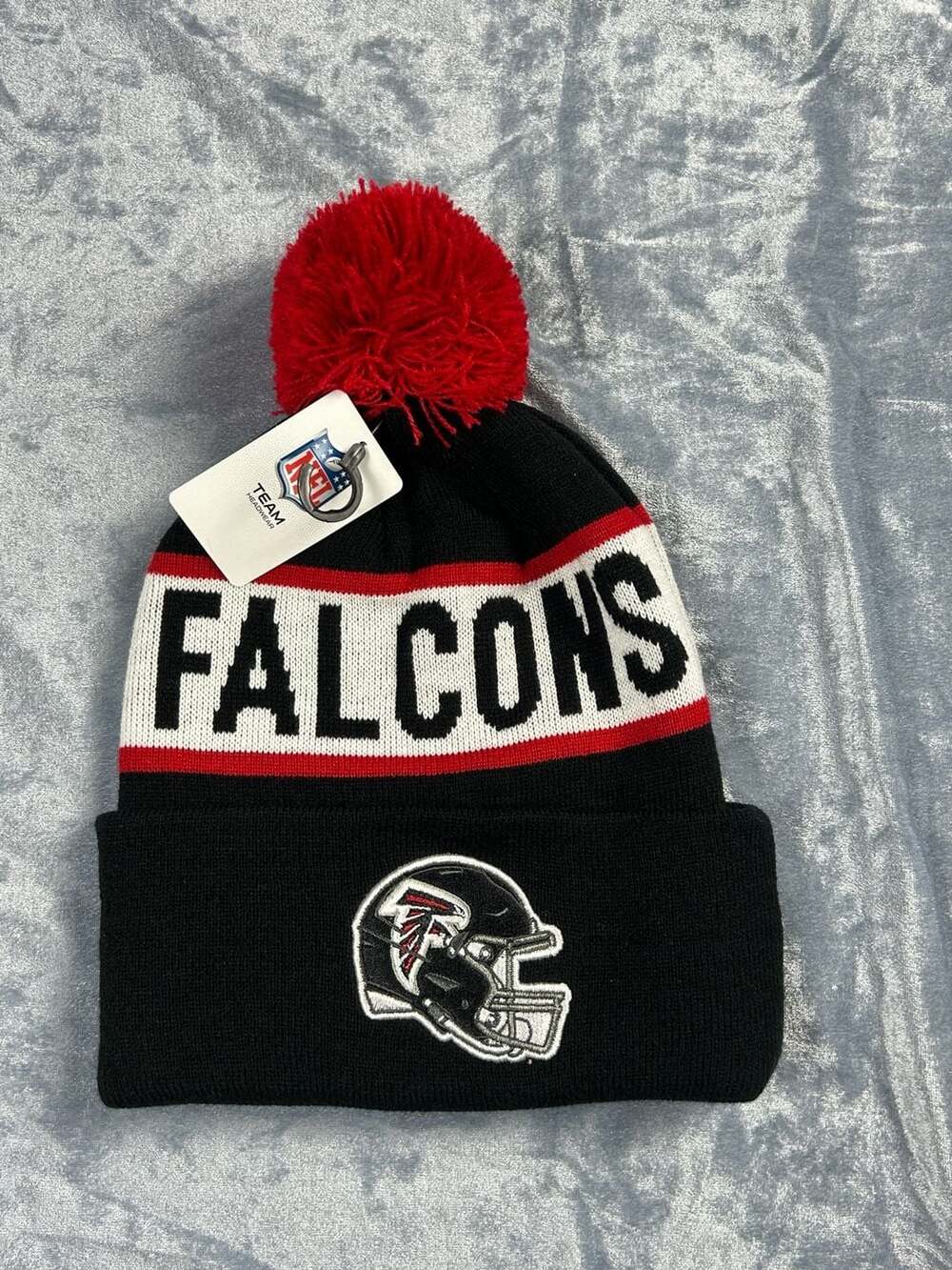NFL Atlanta Falcons Beanie Hat Pom Black Authentic Winter Hat Football